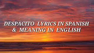 Despacito lyrics in English [upl. by Jacquetta881]