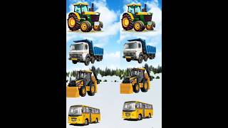 vfx tractor jcb bus track funny comedy cartoon masti trending youtube viral shorts sho [upl. by Chappell]