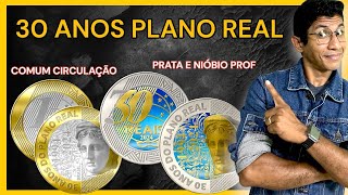 NOVAS MOEDAS 2024  30 ANOS DO PLANO REAL coin coleccion investiment 2023 2024 [upl. by Foss578]