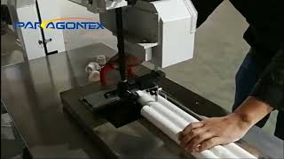 Medical gauze bandage rolling machineBandage cutter machine gauzeroll gauzemachine gauze [upl. by Arretak]