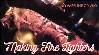 Making Fire Lighters No Wax or Vaseline [upl. by Essej]