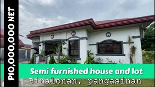 Nov171 House and lot 540 sqm semi furnished  binalonan pangasinan Philippines [upl. by Edecrem568]