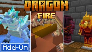 DRAGON FIRE Addon Minecraft pe 120 Bedrock edition [upl. by Arracahs885]