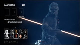 Chewbacca With A Lightsaber Star Wars Battlefront 2 [upl. by Eirrac]