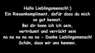 Lieblingsmensch Namika Lyrics [upl. by Venable]