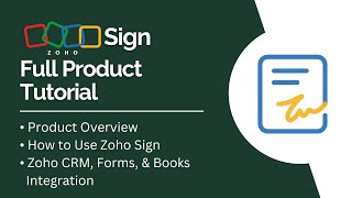 Zoho Sign Full Product Tutorial [upl. by Megan]