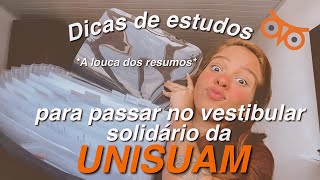 Dicas de estudos para o VESTIBULAR SOLIDÁRIO UNISUAM 🧡 [upl. by Saylor]