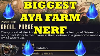 Warframe Ghoul Purge Returns Nerfed To The Ground For Aya Farming [upl. by Alenas]