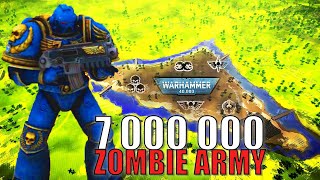 7 MILLION Zombies VS Space Marine ISLAND FORTRESS  UEBS 2 Warhammer 40k Mod [upl. by Retsev]