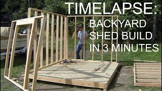 Complete Backyard Shed Build In 3 Minutes  iCreatables Shed Plans [upl. by Parks]