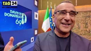 Carlo Conti alle nomination dei David di Donatello “Sanremo 2025 Lo sapremo nei prossimi mesi…” [upl. by Kliman]