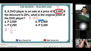 CSE AUGUST 2024  Math Reviewer by Teacher Gon [upl. by Ntsuj996]