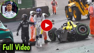 Alex albon crash  Alex albon crash video  Alexander albon crash formula 1 [upl. by Nagiem]