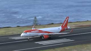 Easyjet takeoff at Madeira Airport [upl. by Aramaj]