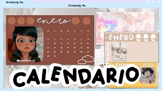 COMO HACER CALENDARIOS PARA ENERO 2022  PLANTILLAS [upl. by Annovad]