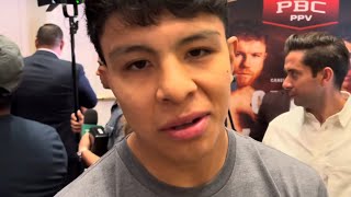 Jaime Munguia REACTS to Canelo amp De La Hoya HEATED CONFRONTATION [upl. by Geralda828]