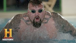 The Strongest Man in History Swimming Challenge  Exclusive  History [upl. by Castora]