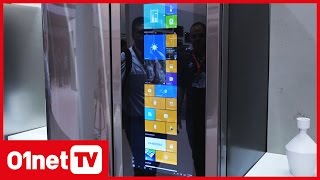 LG dévoile un réfrigérateur sous Windows 10  IFA 2016 [upl. by Eterg]