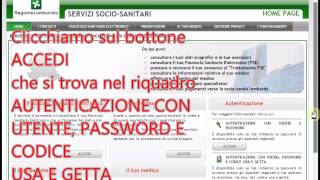 Tutorial Primo accesso fascicolo sanitario elettronico Regione Lombardia CRS [upl. by Sucam]