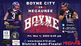 RSN Presents Boyne City vs Negaunee PreDistrict Playoff Football 11124 [upl. by Gosney]