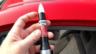 How to use a DupliColor touchup paint pen Scratch Fix All in one [upl. by Anitsyrk403]