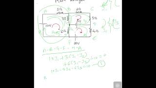 Find the current through 5ohm resistor BEE first year engineering Mesh Analysis method [upl. by Ressler]