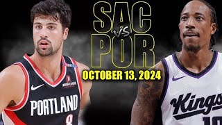 Kings vs Trail Blazers  Full Game Highlights 🏀  The 202425 NBA Preseason [upl. by Kennet]