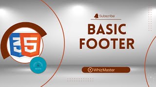 Create a Basic Footer to Website using HTML amp CSS Footer Section  WhizMaster [upl. by Karl]