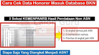 Cara Cek Daftar Nama Tenaga Honorer Masuk Database BKN dari Hasil Pendataan Non ASN 2022 [upl. by Lovering539]