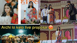 Jalgaon madhe aali सैराट madhali Archi 😍 Archi la kela live propose ♥️ [upl. by Narmak]