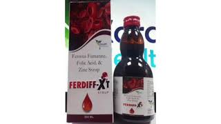 FERDIFF XT SYRUP Ferrous Fumarate Folic Acid amp Zine Syrup [upl. by Ahseyi]