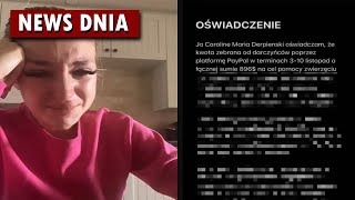 Derpieński wydała oświadczenie po kontrowersyjnej zbiórce na jedzenie dla psa [upl. by Nawud569]