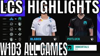 LCS Highlights ALL GAMES Lock In W1D3 Spring 2021  Player of the week [upl. by Farlie]