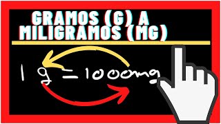 Convertir gramos a miligramos 💥 CONVERSION 💥 [upl. by Nairbal87]