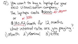 Find Monthly Nominal and Effective interest rates  Engineering Economics [upl. by Eibbor]