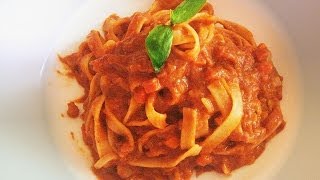 REAL Italian Pasta Bolognese  RESTAURANT RECIPE for sauce with advance preparation technique [upl. by Ynnattirb467]