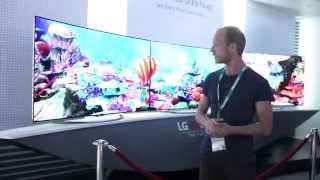 Les Numériques  IFA 2014 Présentation du téléviseur LG 4K Oled UHD 65p [upl. by Helena564]