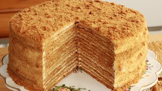 RUSKI MEDOVIK  recept za tortu ruski medovik  MEDENA TORTA  Торт Медовик [upl. by Rawde450]