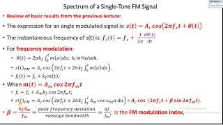 Communication Systems 18 Spectrum and Bandwidth of an FM Signal [upl. by Merrily]