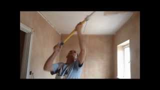 Painting amp DecoratingHow to base coat a new plastered ceiling [upl. by Atikahc]