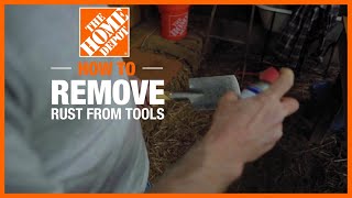 How to Remove Rust from Tools  The Home Depot [upl. by Irrabaj]