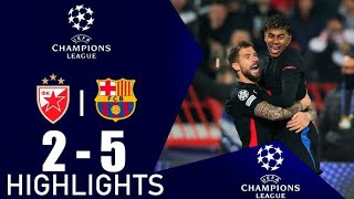 Barcelona vs Crvena Zvezda 52 Extended HIGHLIGHTS  UEFA Champions League [upl. by Solohcin524]