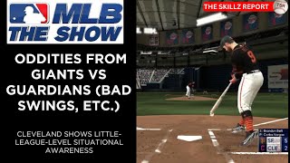 MLB The Show 22 Oddities Bad Swings etc From Giants Vs Guardians [upl. by Niamrej]