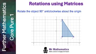 Rotations using Matrices  Mr Mathematics [upl. by Marras215]