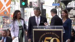 Andrea Bocelli Hollywood Walk of Fame Star Ceremony [upl. by Delora]