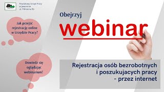 Rejestracja osób bezrobotnych i poszukujących pracy przez Internet [upl. by Oigolue967]