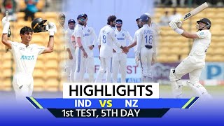 IND VS NZ 1ST TEST Day 5 Highlights India Vs New Zealand 1ST Day 5 TEST FULL HIGHLIGHTS  Rachin [upl. by Nari167]