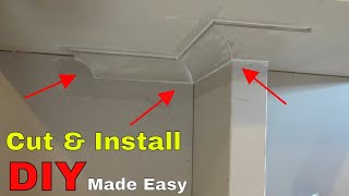 How to cut and install cornice coving  DIY [upl. by Mccreery]