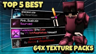 Top 5 BEST 64x Bedwars Texture Packs  FPS Boost 189 [upl. by Anehs]