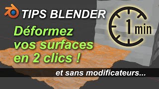 Blender Astuce en quot10 secondesquot  Déformez vos surfaces en 2 clics [upl. by Ballinger]